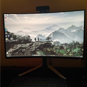Alienware Black Monitor with Scenic Display